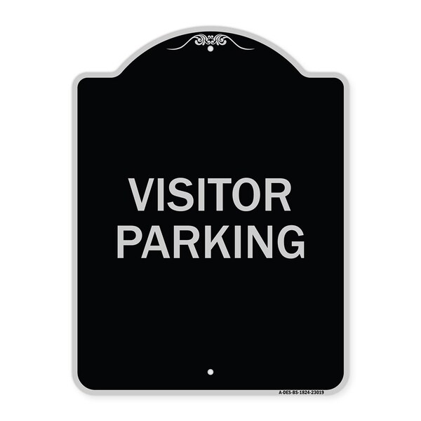 Signmission Reserved Parking Visitor Parking Heavy-Gauge Aluminum Architectural Sign, 24" x 18", BS-1824-23019 A-DES-BS-1824-23019 - main